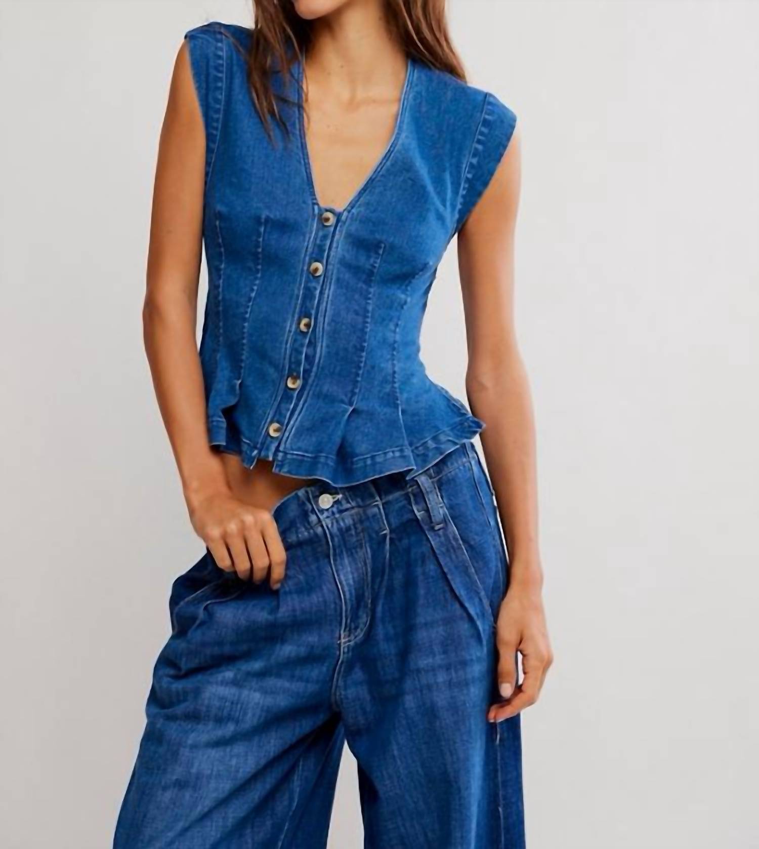 Free People - Dylan Denim Vest