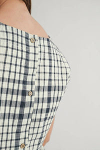 Mable - Bold Gingham Plaid Top