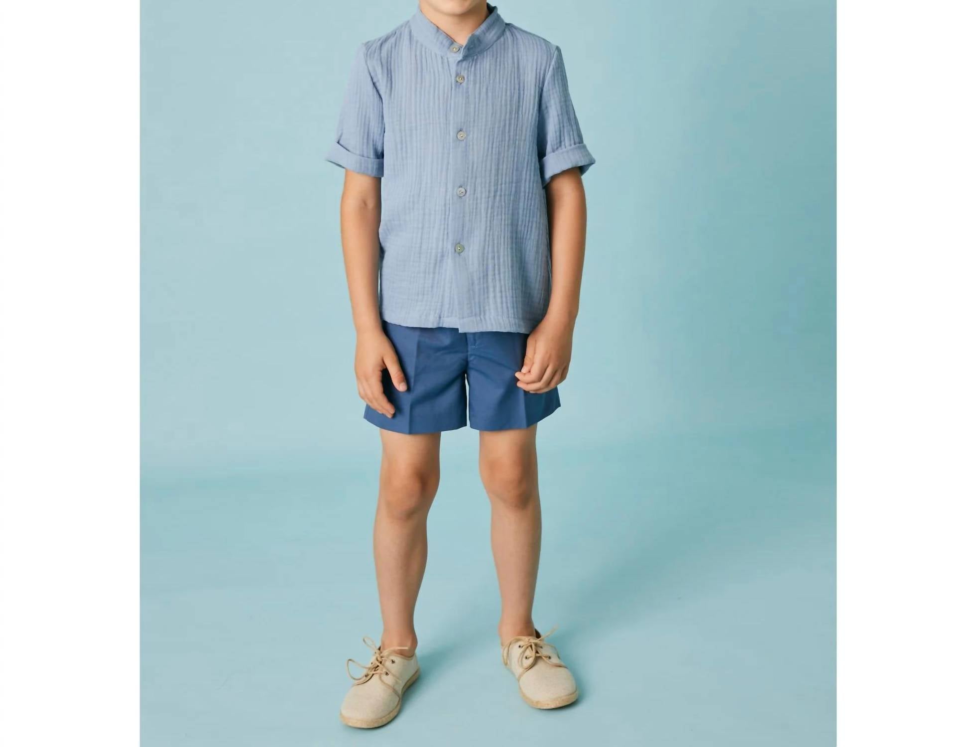 Pi And Pa - Kid's Cotton Blend Shorts Set