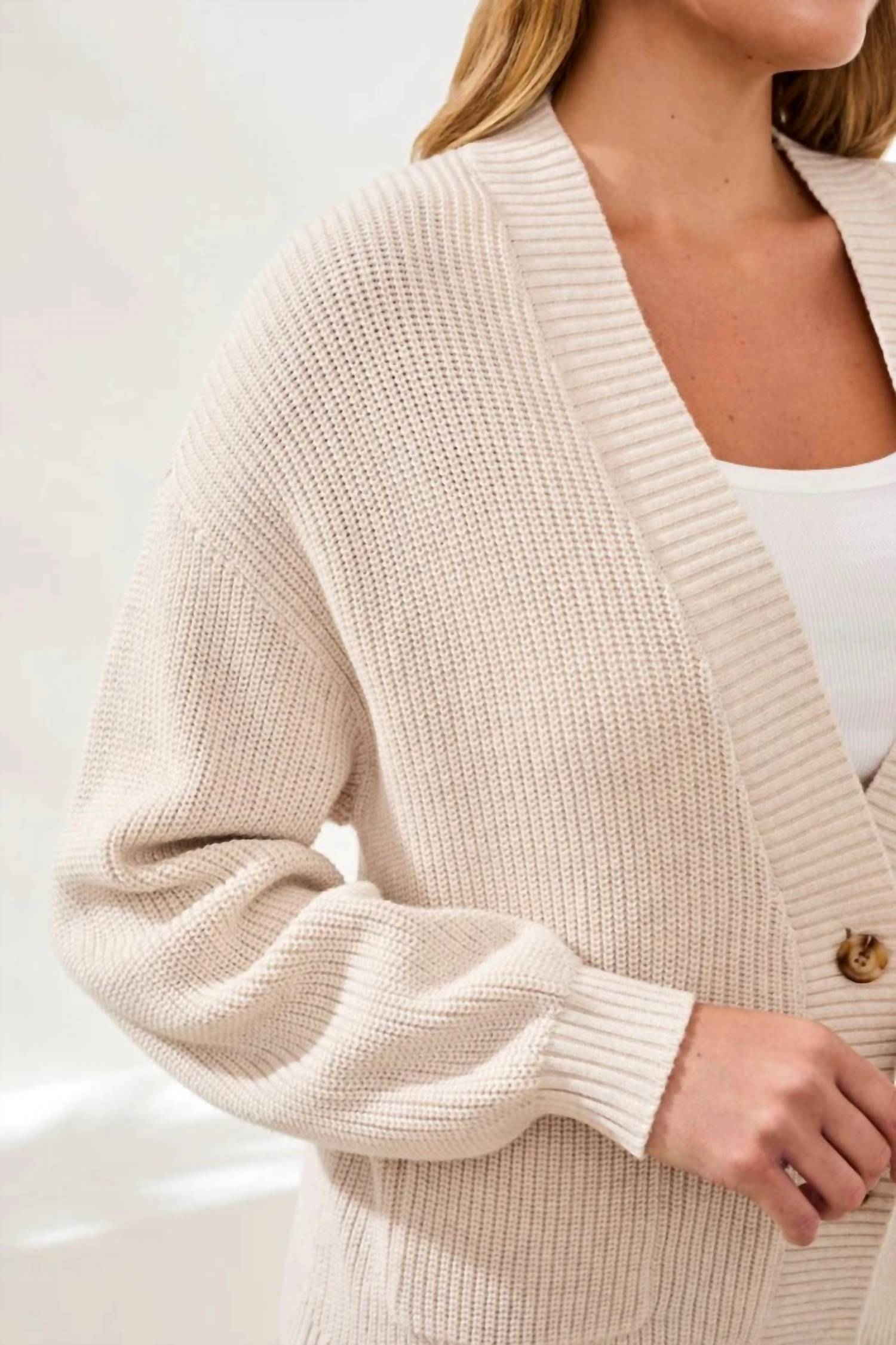 Tribal - Long Sleeve Combed Cotton Cardigan