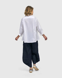 ALEMBIKA Addison Peplum Blouse in white - women's blouse - view 6