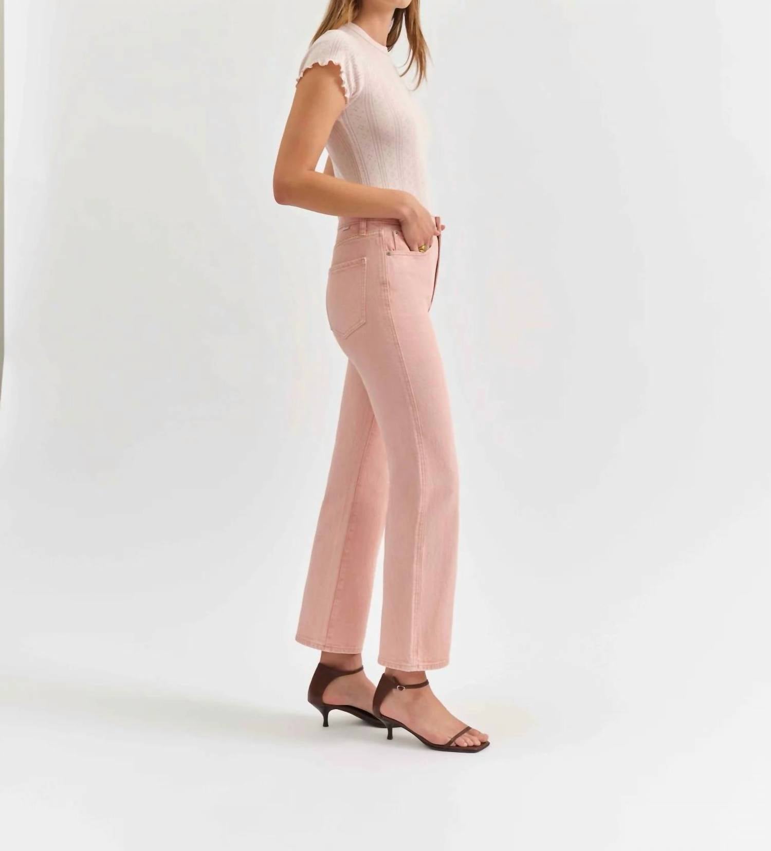 DAZE Soho Ankle Flare Jeans in rosewater - women's jeans - alternate view