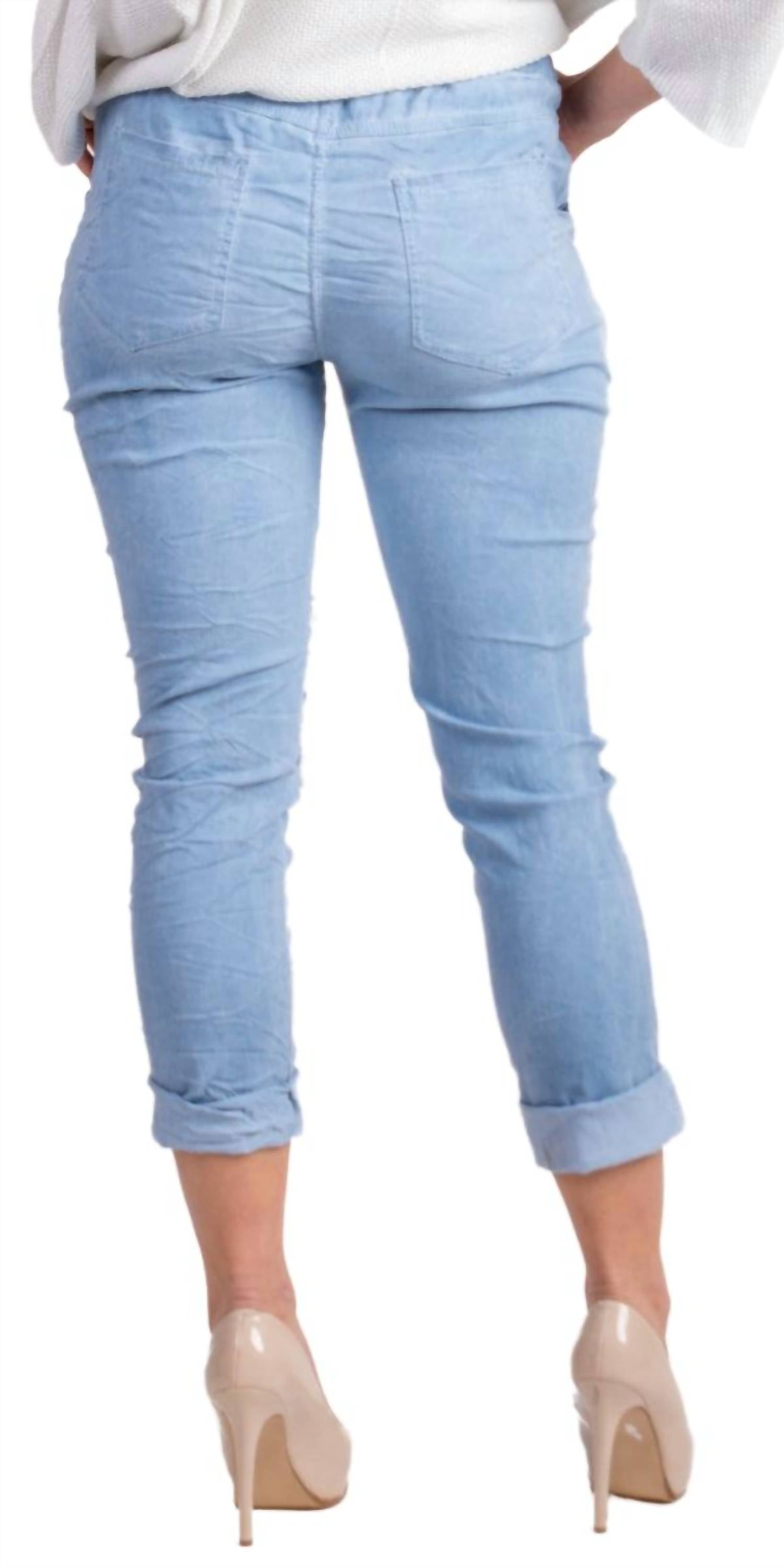 GIGI MODA Toppa Sequin Pants in blue - women's pants - detail view