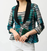 Joseph Ribkoff - Geometric Stripe Twin Set Jacket