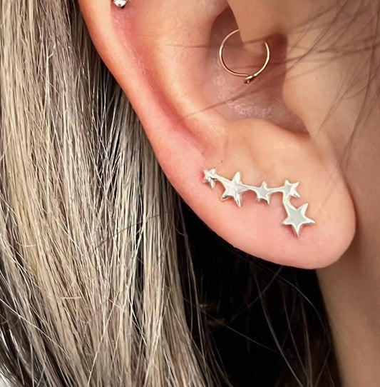 Baizaar - Women's Tiny Stars Ear Climber Earring