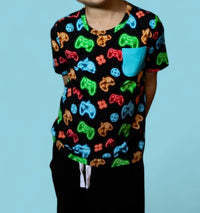 Dream Big Little Co. - Boy's Gamer Glow Dream Pocket Tshirt