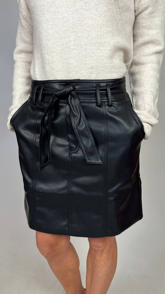 Tribal - Pleather Mini Skirt