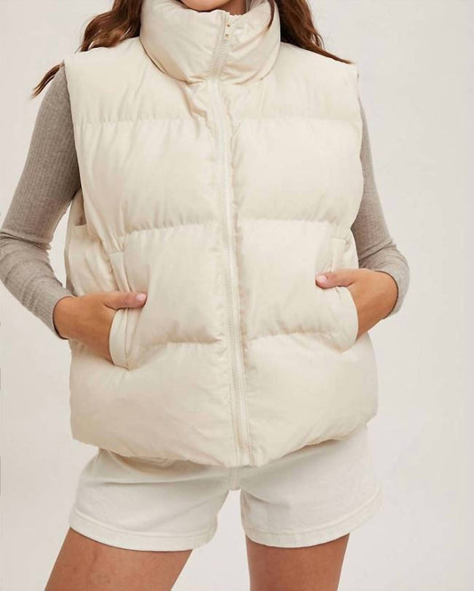 Bluivy - Zipper Front Puffer Vest