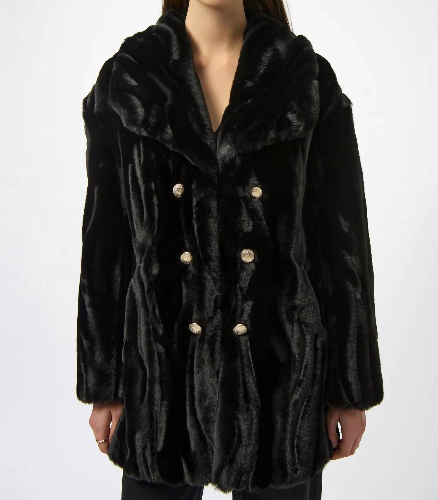 Joseph Ribkoff - Chic Faux Fur Coat