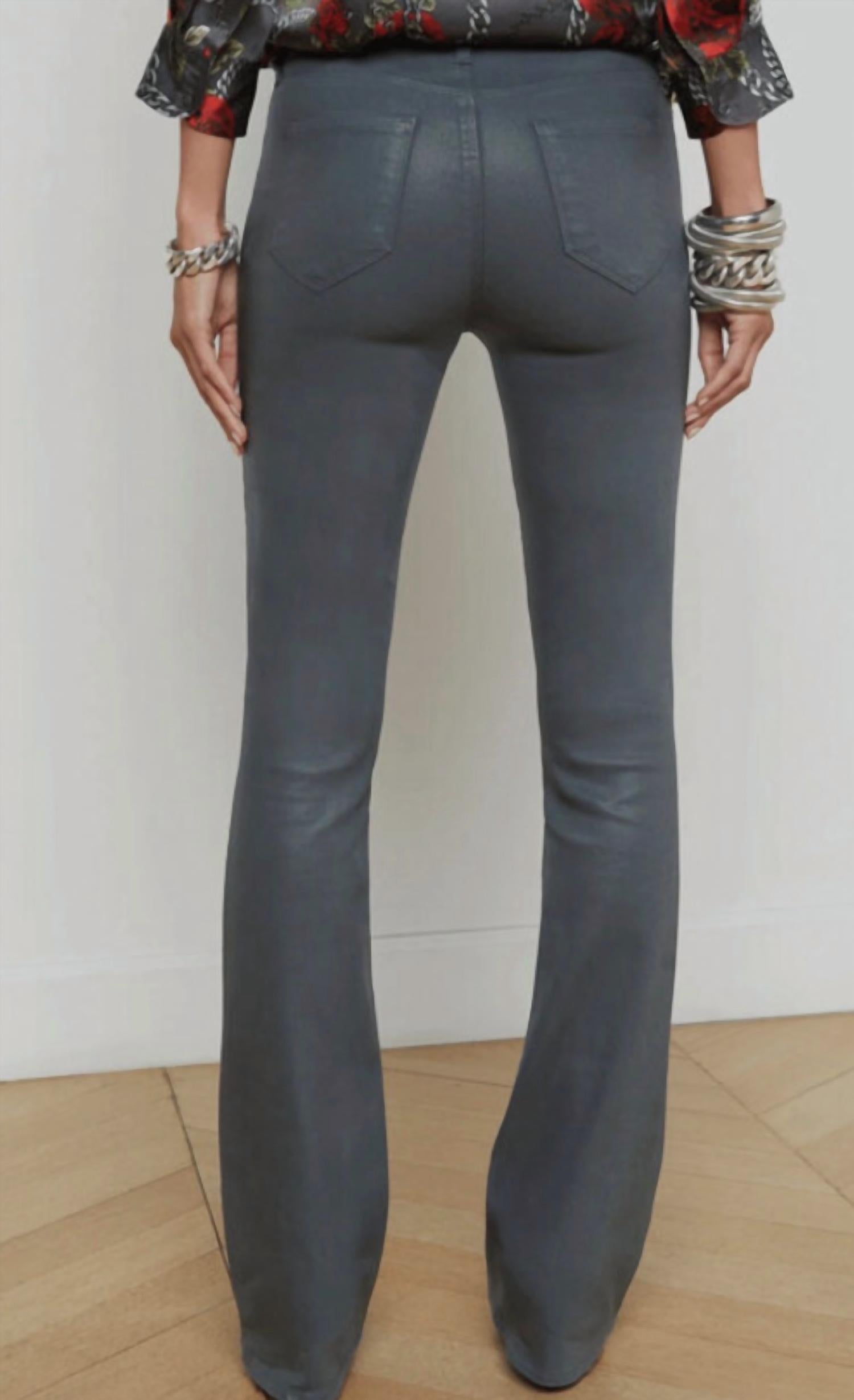 L'Agence - Selma Sleek Coated Baby Boot Jeans