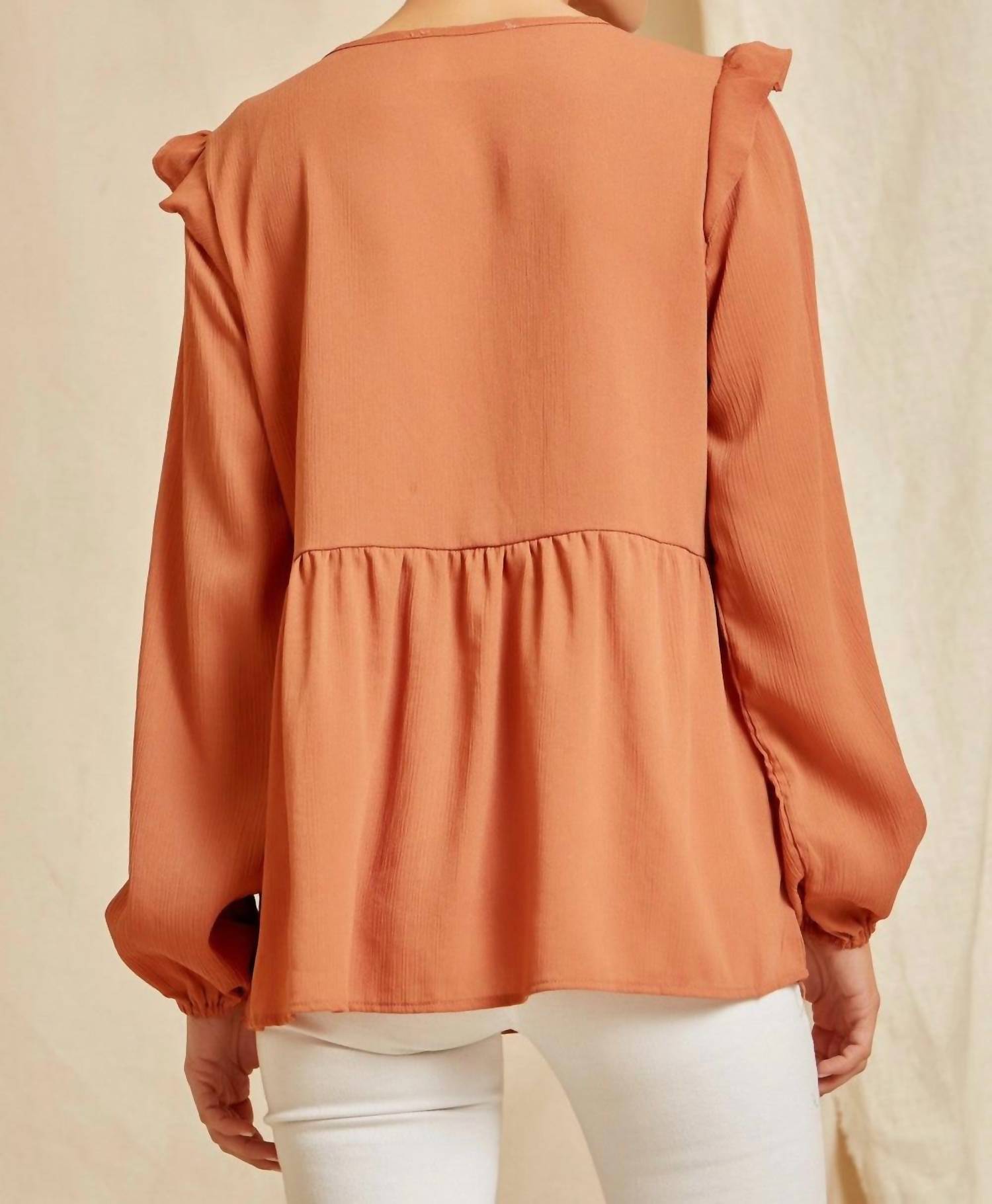 Andree By Unit - Babydoll Embroidered Top