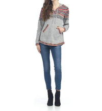 Papillon - Fairisle Print Pullover With Hoody
