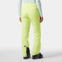 Helly Hansen Women's Insulated Legendary Pants in sunny lime - women's pants - detail view