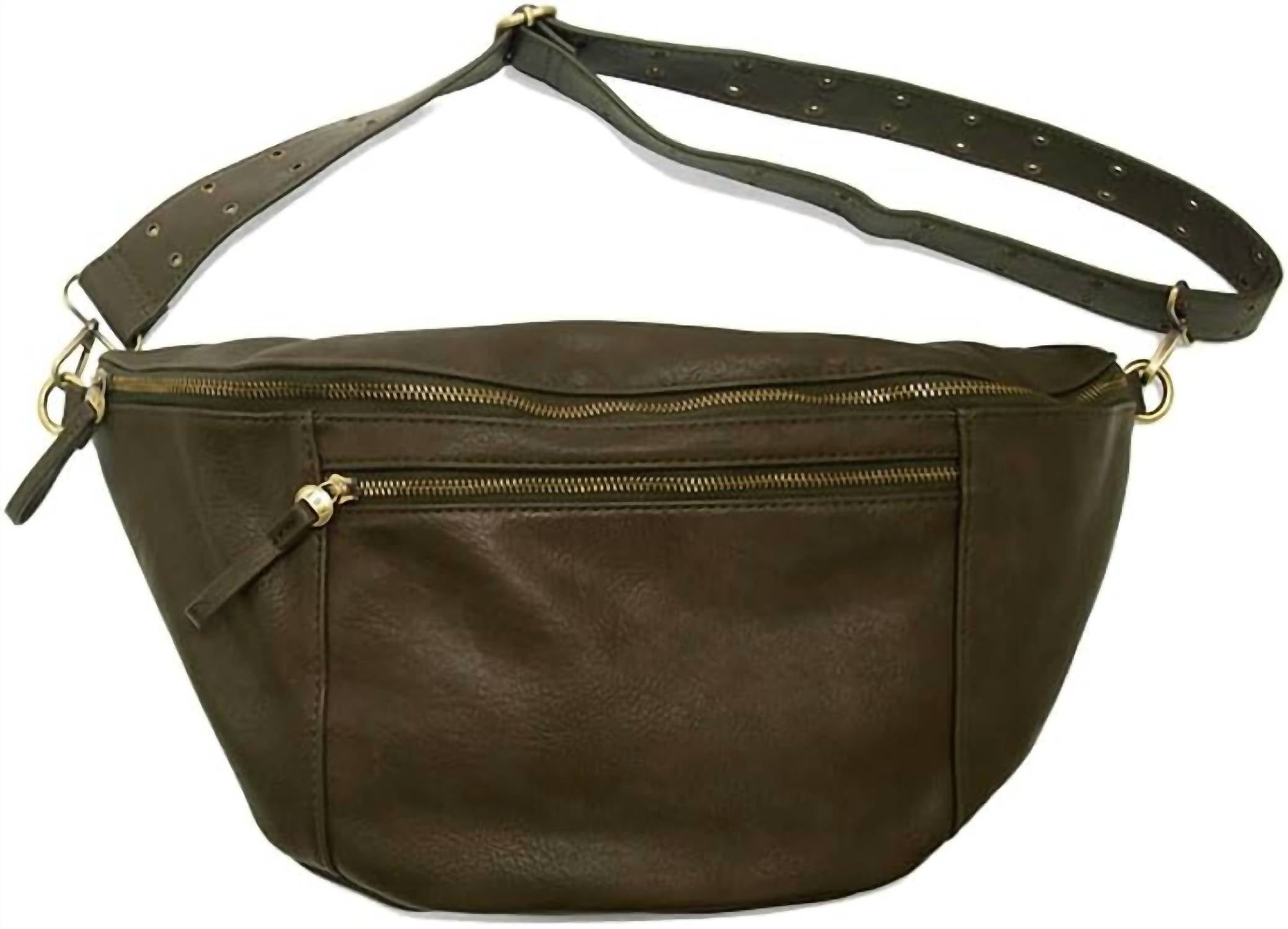 Joy Susan Women's Mel Large Sling Bag in dark moss - women's bag - alternate view