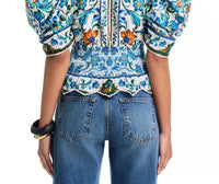 Farm Rio - Smocked Organic Cotton Blouse