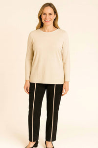Luukaa - Contrast Stripe Ankle Pants