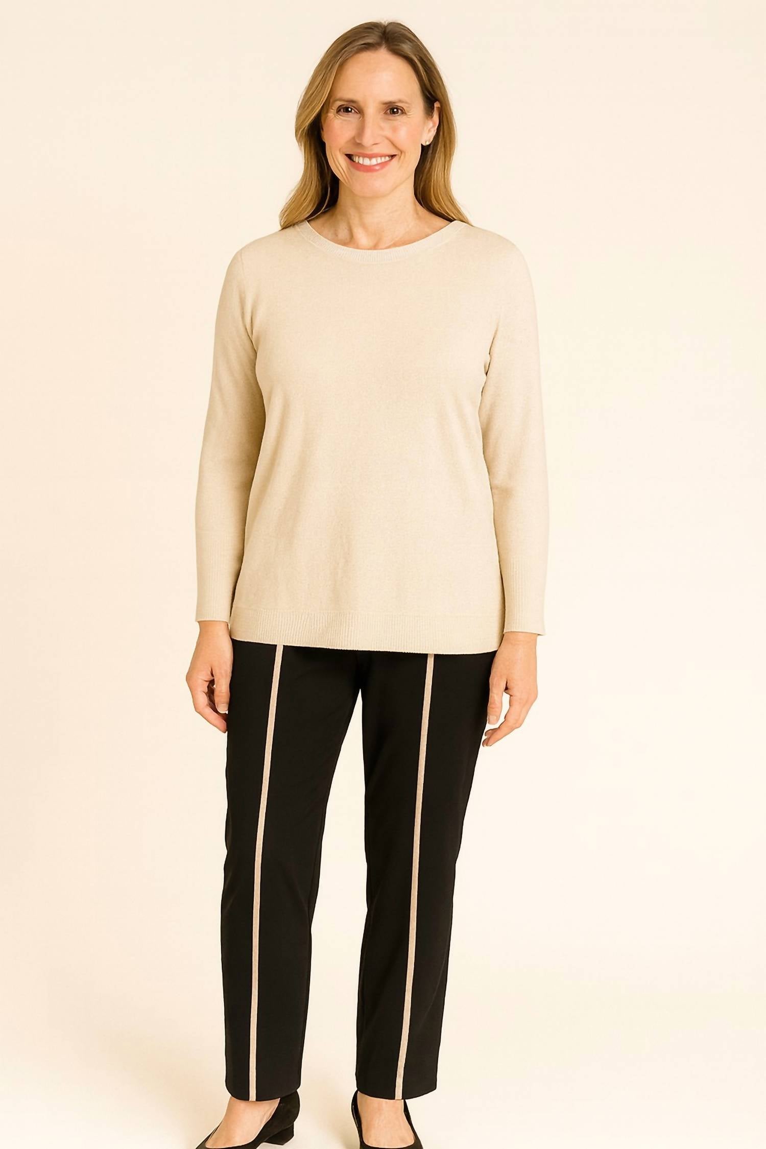 Luukaa - Contrast Stripe Ankle Pants