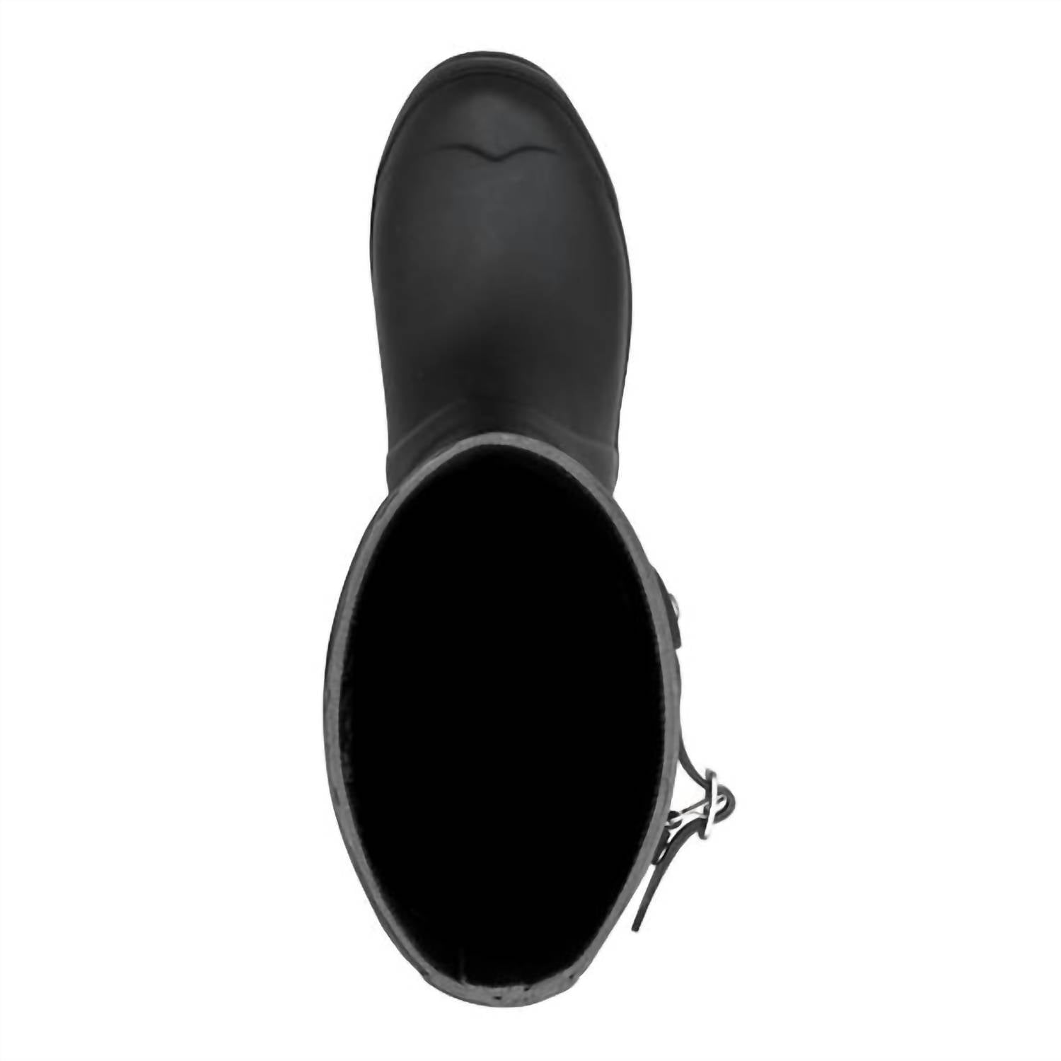 HUNTER Women's Original Waterproof Round Toe Buckle Tall Boots in black - women's shoe - view 5