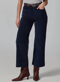 Lola Jeans - Women's High Rise Wide Leg Corduroy Pants