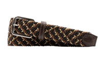 Martin Dingman Men's Newport Woven Italian Belt in spruce multi - men's accessory