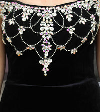 Johnathan Kayne Strapless Organza Gown in black - women's dress - detail view