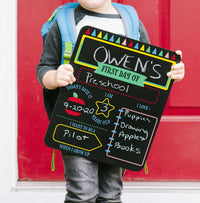 Pearhead - Kid's Double-sided First & Last Day Of School Chalkboard Sign
