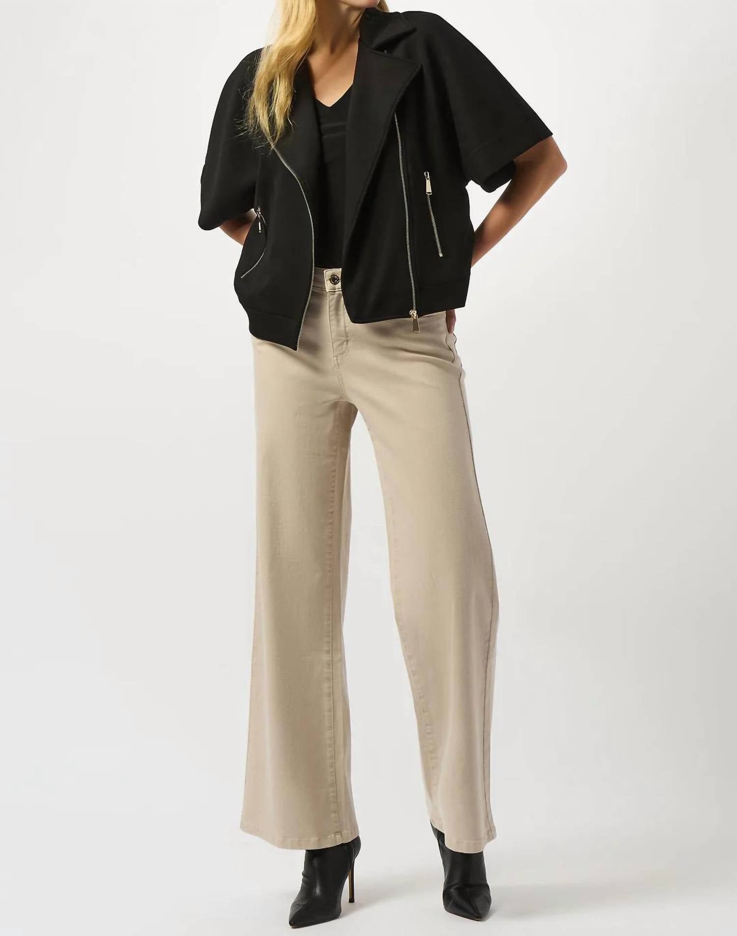 Joseph Ribkoff - Asymmetrical Scuba Boxy Jacket