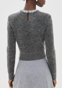 Self-Portrait - Embellished Knit Top