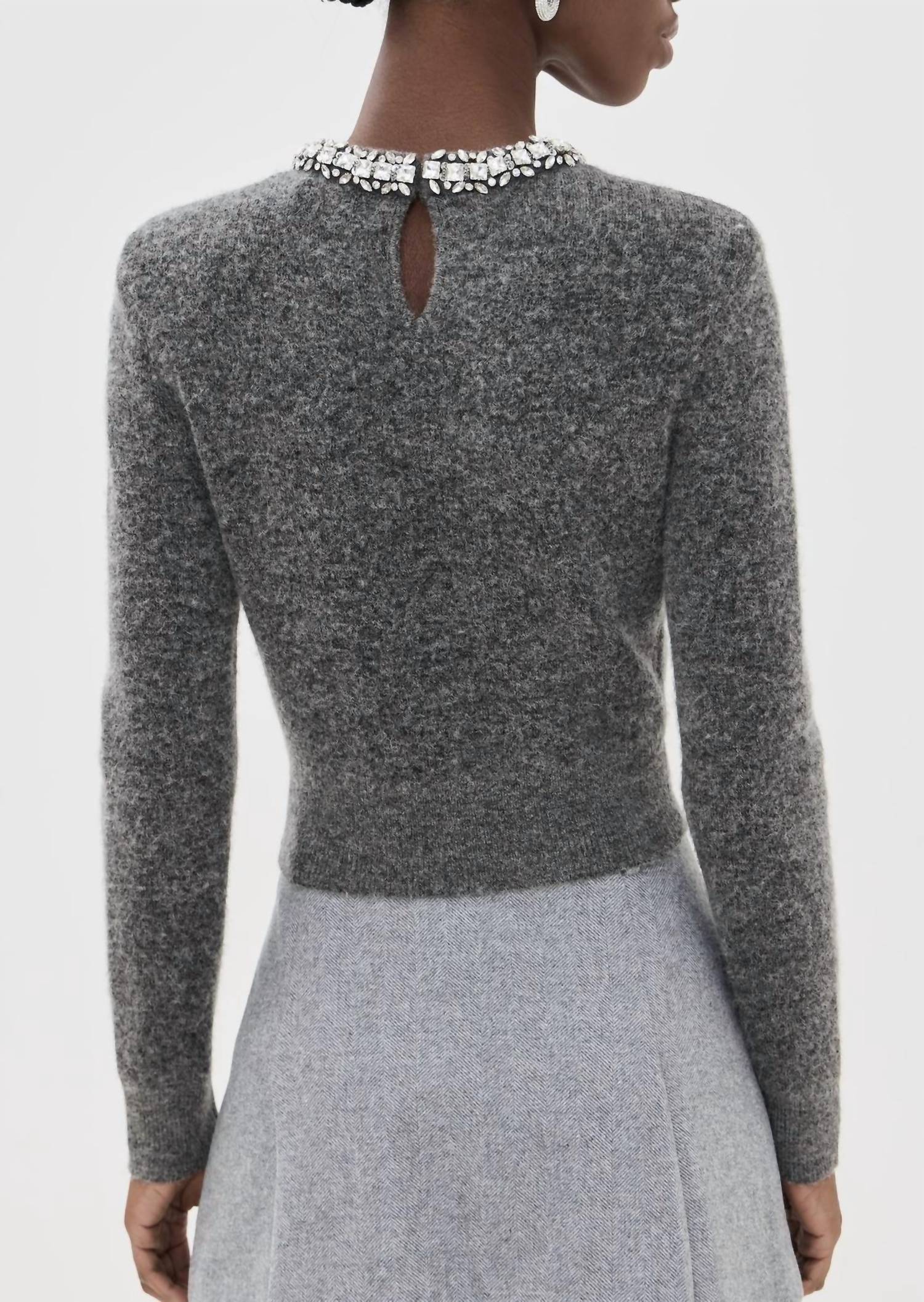 Self-Portrait - Embellished Knit Top