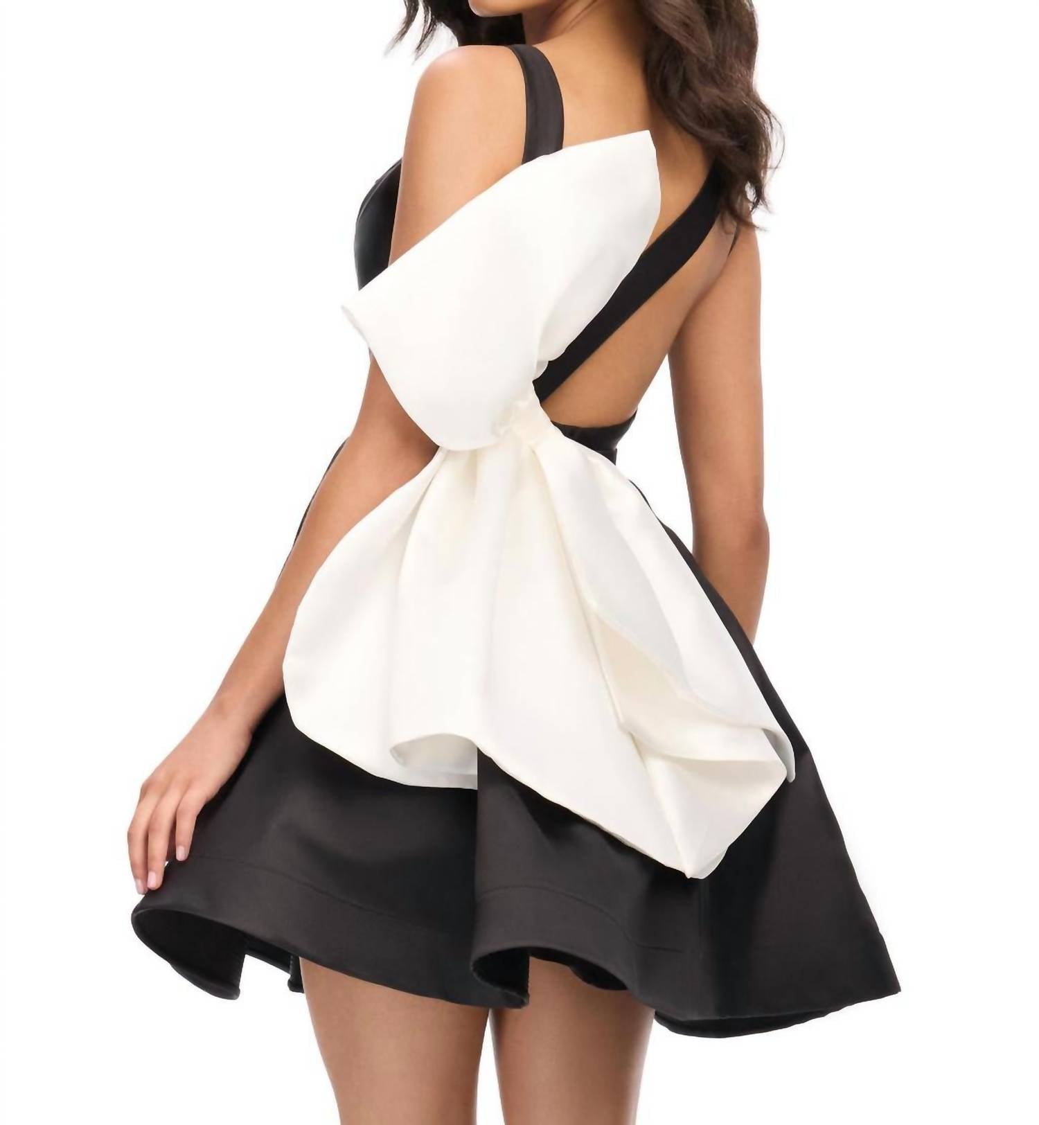 Ashleylauren - Inverted Back Bow Mini Dress