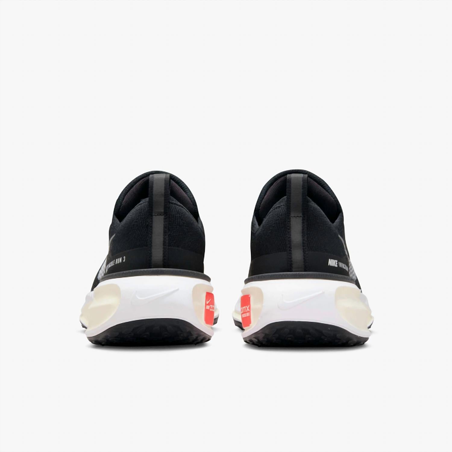 NIKE Women's Zoomx Invincible Run Flyknit 3 Running Shoes in black dark grey white - women's sneaker - alternate view