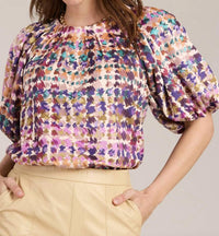 Tyler Boe - Renee Confetti Plaid Top
