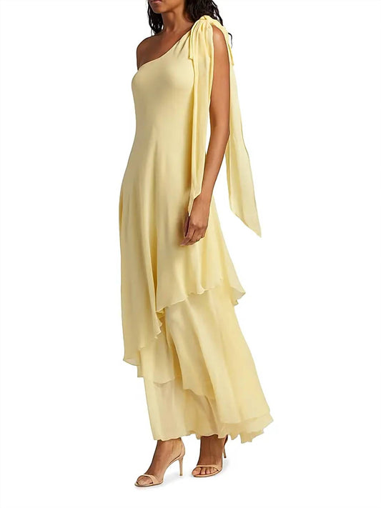 Loveshackfancy - Alliara Asymmetric Draped Maxi Dress