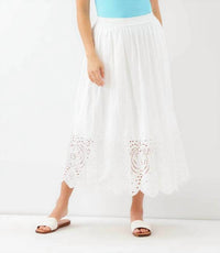 Karen Kane - Cut-out Embroidery Midi Skirt