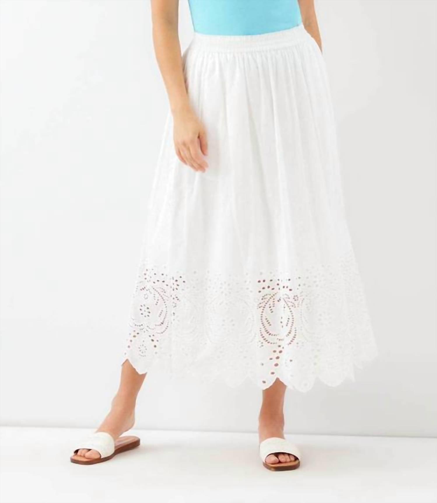 Karen Kane - Cut-out Embroidery Midi Skirt