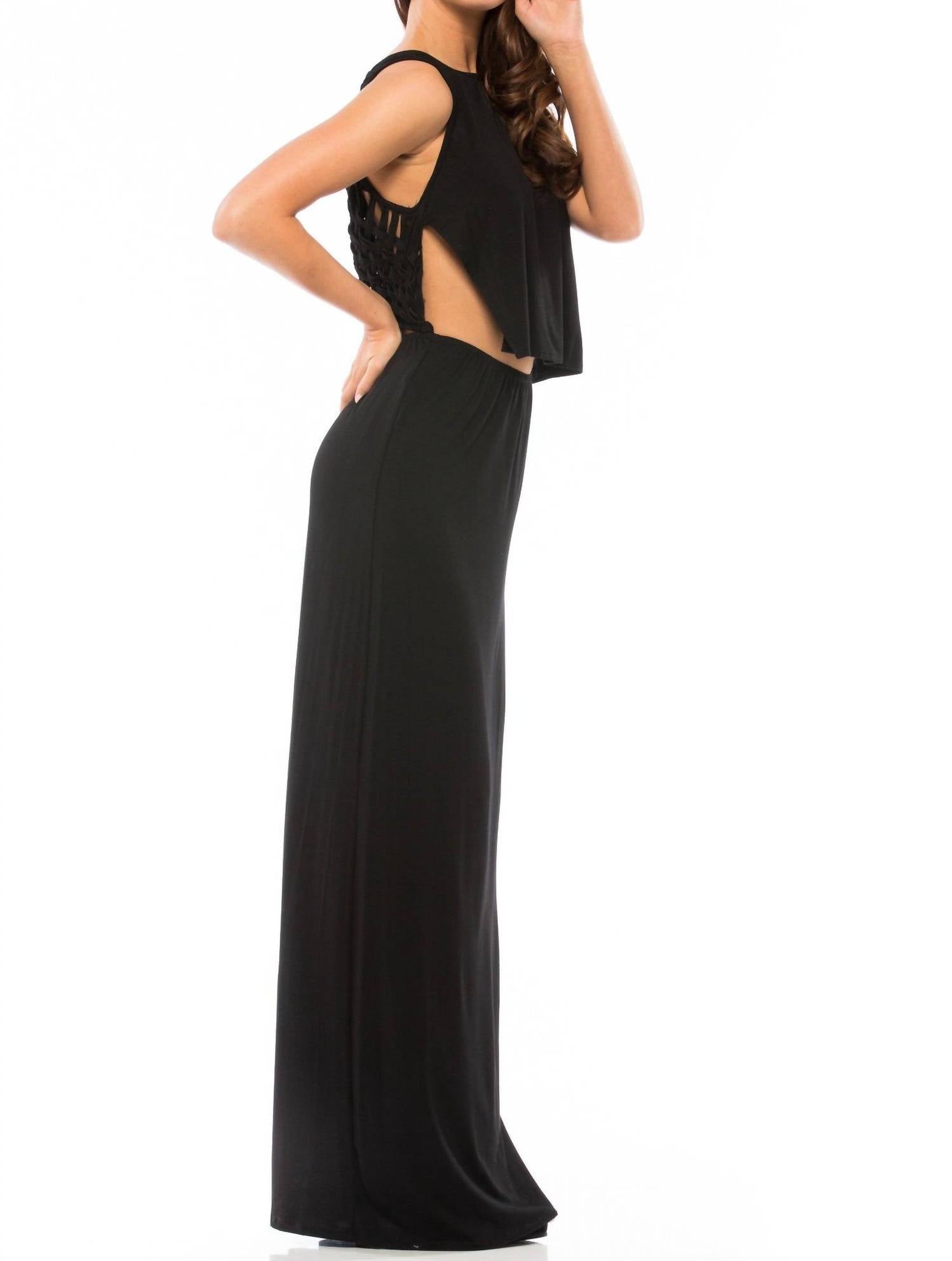 Do+Be - Basket Weave Back Maxi Dress