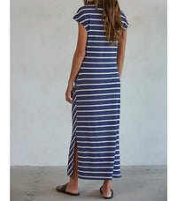By Together - Knit Cotton Stripe Maxi Dress
