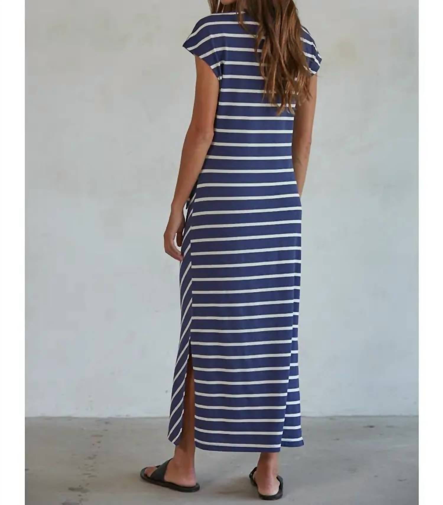 By Together - Knit Cotton Stripe Maxi Dress