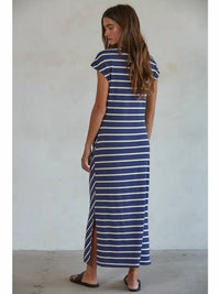 By Together - Knit Cotton Stripe Maxi Dress