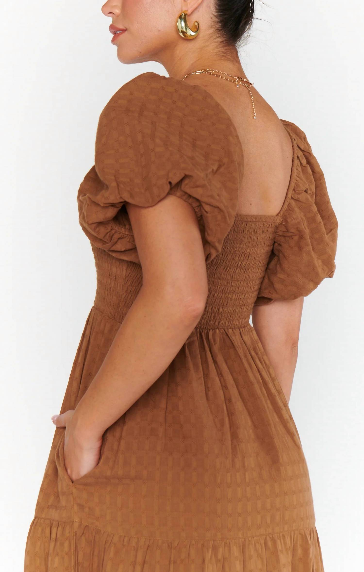 Show Me Your Mumu - Puff Sleeves Maxi Dress