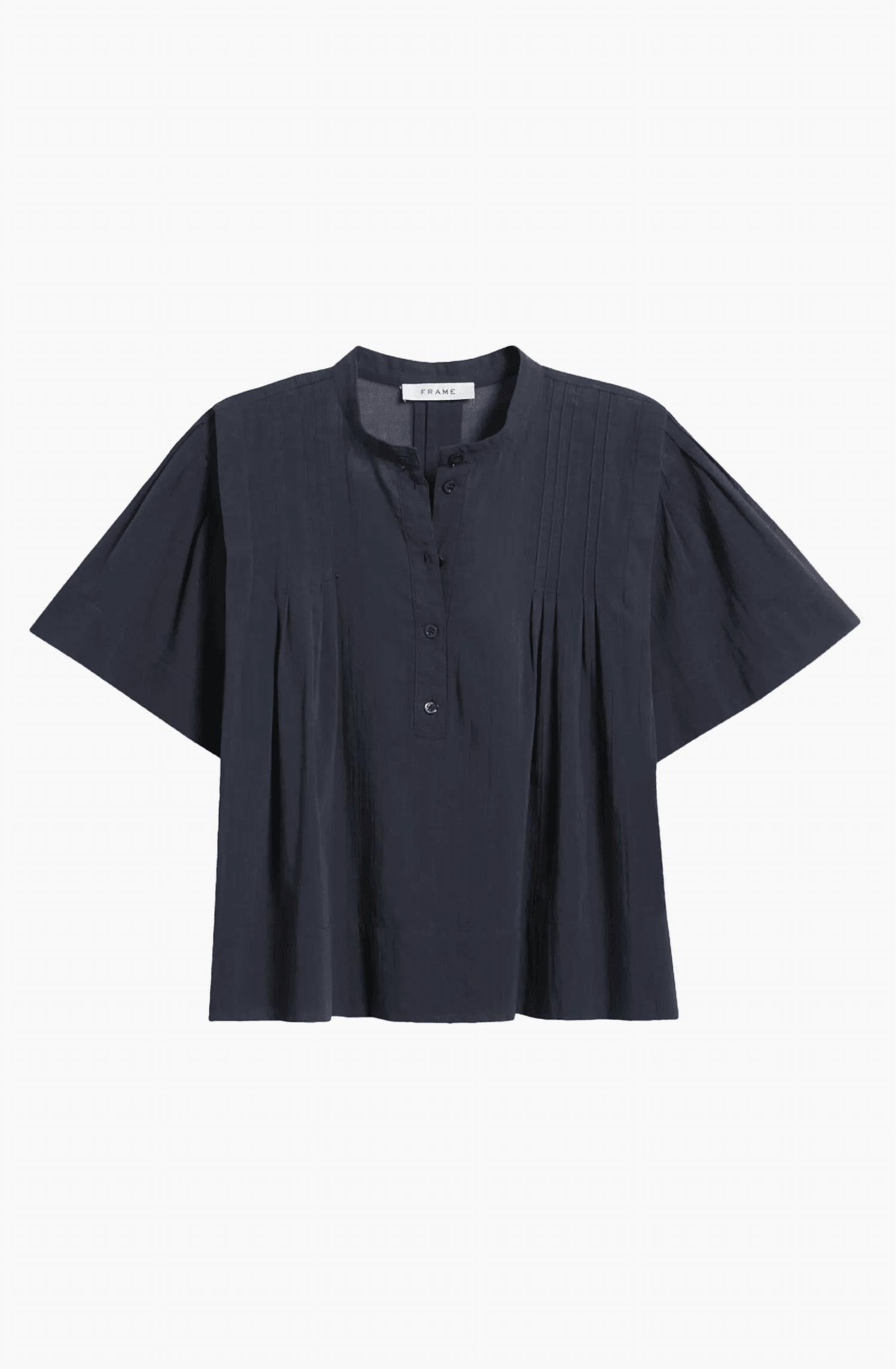 Frame - Pleated Button Up Blouse