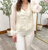 Sunday Edition - Embroidered Chiffon Blouse