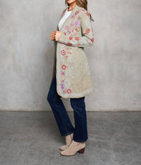 Paparazzi - Embroidered Double Face Knit Jacket
