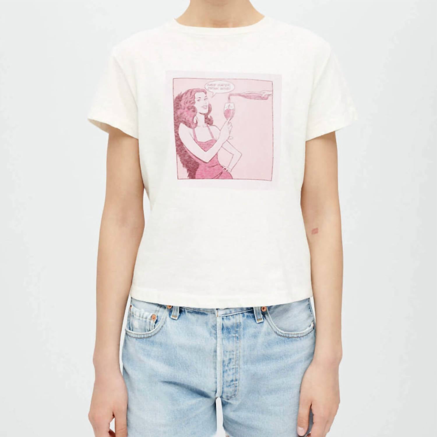 Re/Done - Classic "drink Wine" Tee