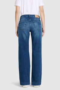 MAC Jeans Double Wide Galon Jeans in blue - women's jeans - detail view