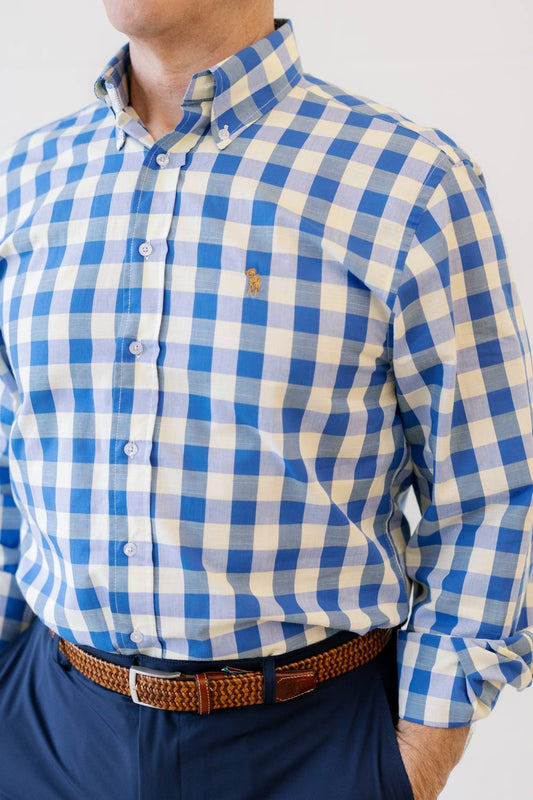 Southern Casanova - Mellow Maize Check Button Down Shirt