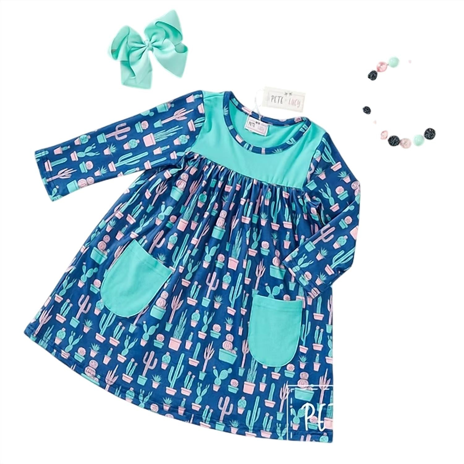 Pete + Lucy - Girls Boho Cactus Dress