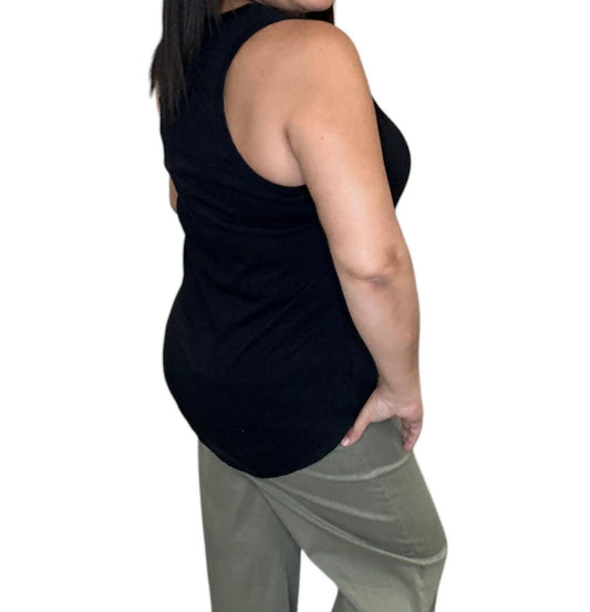 Bobi - Ribbed Curved Hem Tank Top