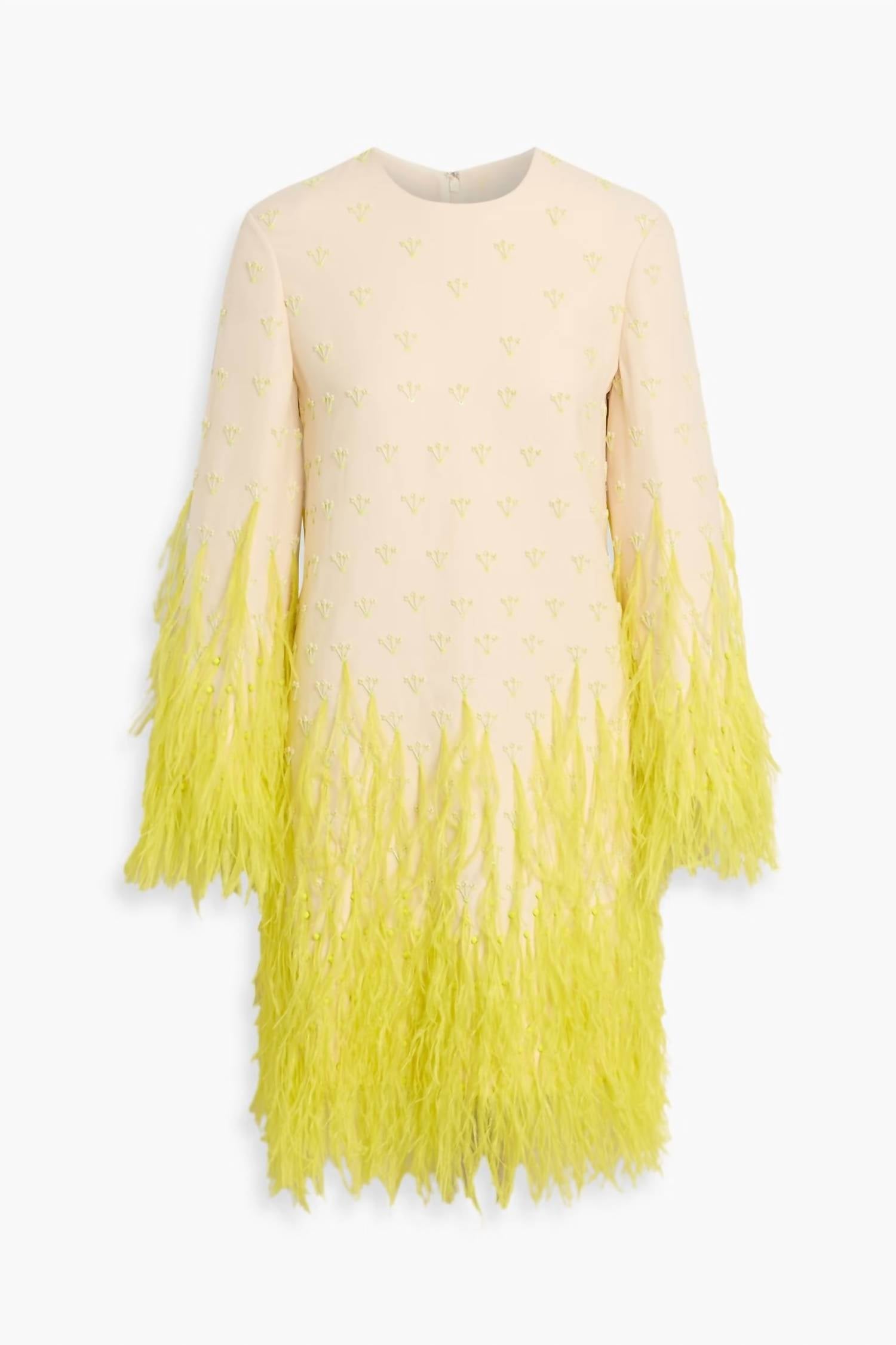 Valentino - Embellished Wool And Silk-blend Crepe Mini Dress