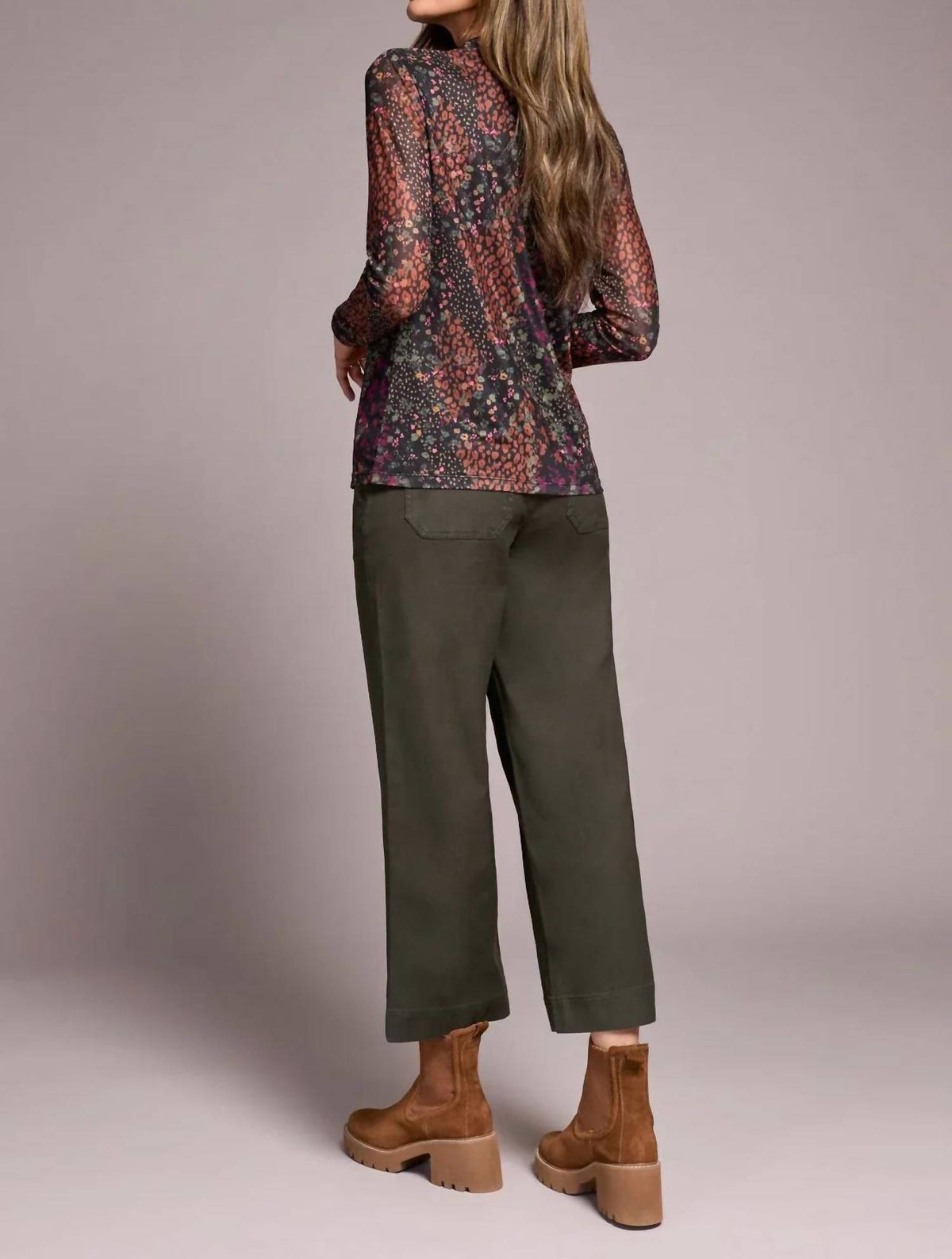 Tribal - Margot Mesh Turtleneck Top